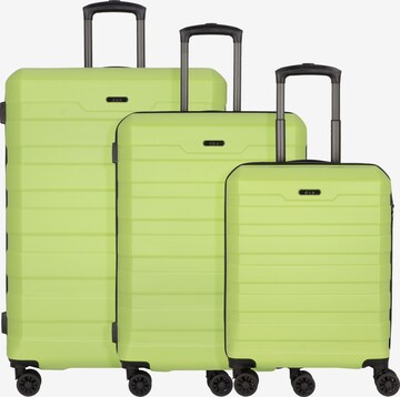 D&N Suitcase Set in Green: front
