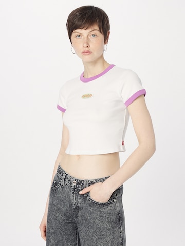 Maglietta 'Graphic Mini Ringer' di LEVI'S ® in bianco: frontale