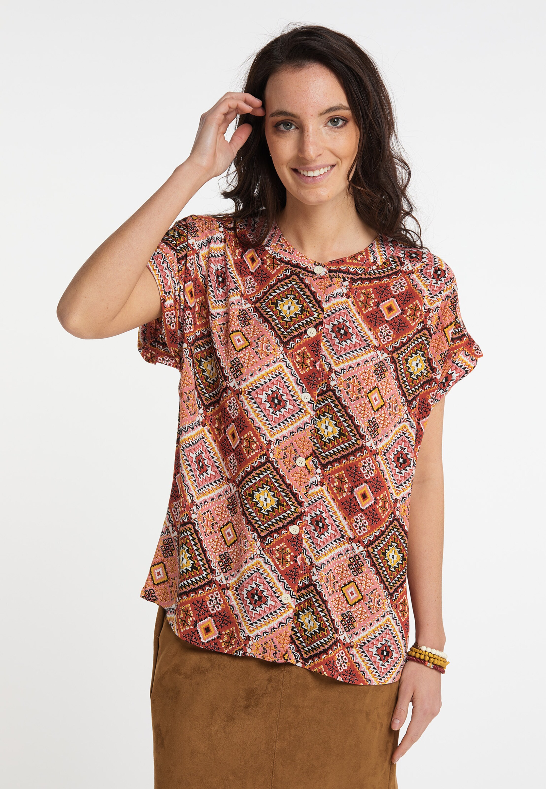 Frauen Große Größen usha FESTIVAL Bluse in Rot - BD55684 Frauen Große Größen usha FESTIVAL Bluse in Rot - BD55684