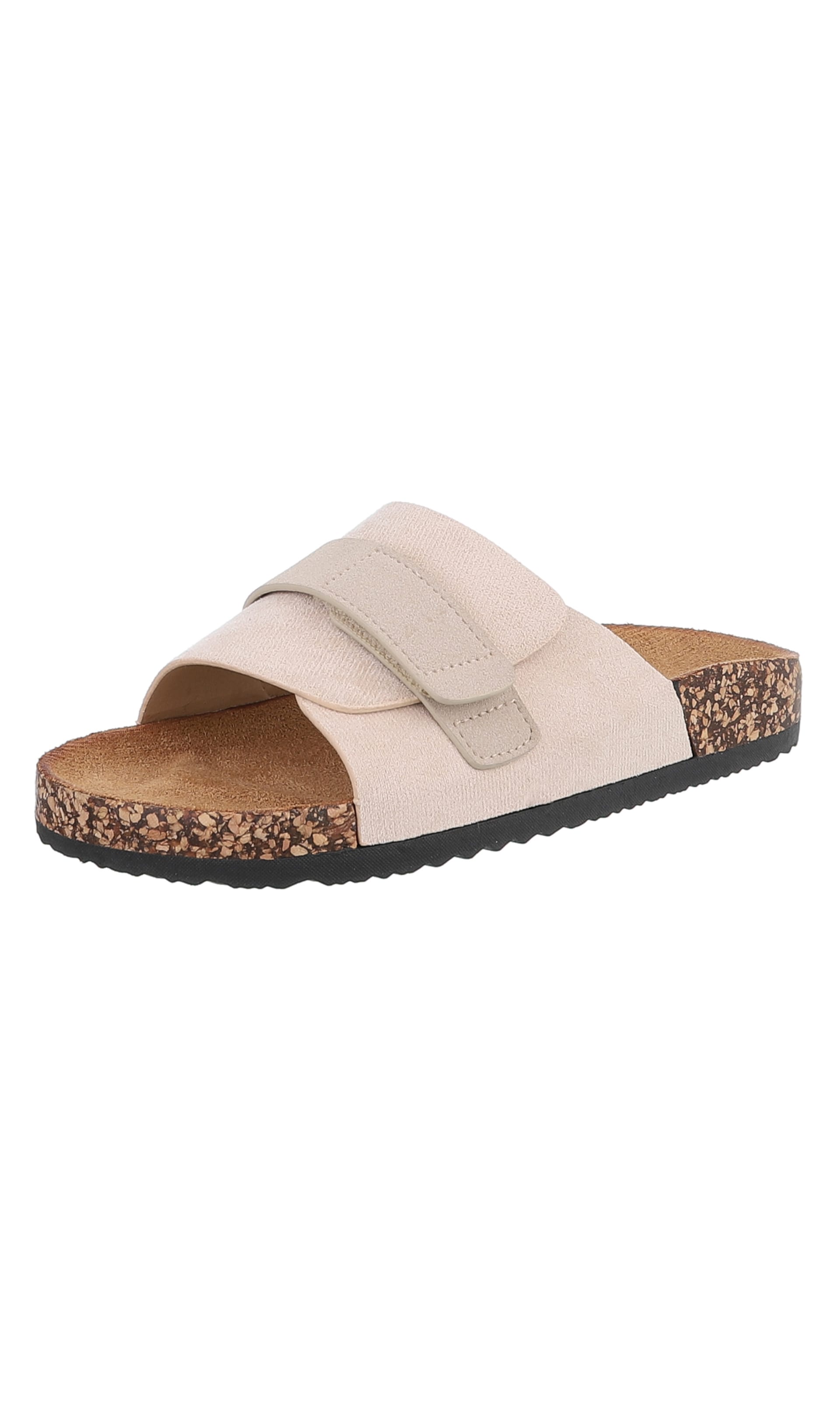 Ital-Design Pantolette in Beige: Vorderseite