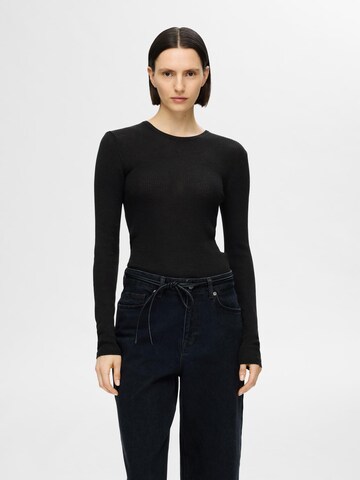Pull-over 'SLFNaja' SELECTED FEMME en noir : devant