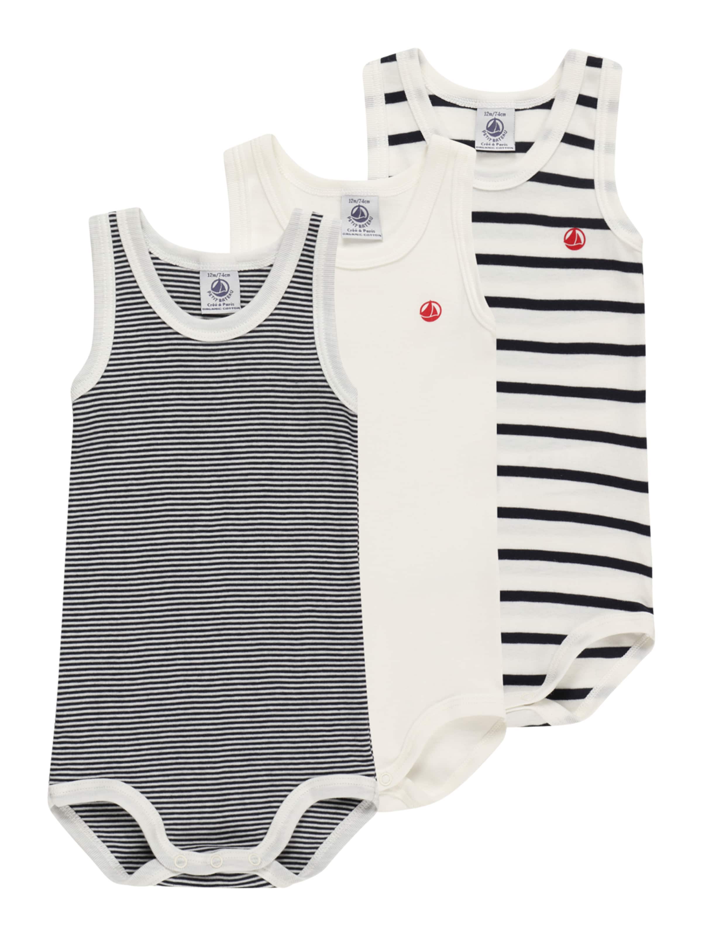 PETIT BATEAU - Macacão/Body em preto: frente