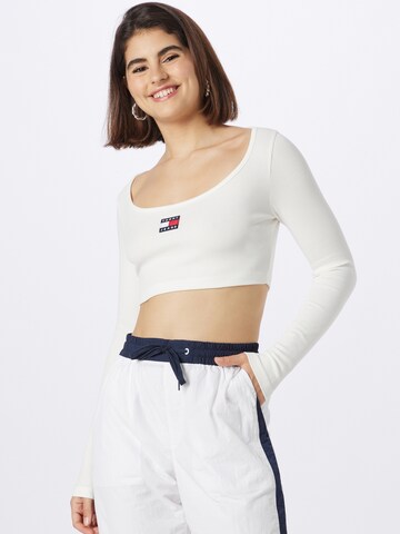 Tommy Jeans - Camiseta en blanco: frente