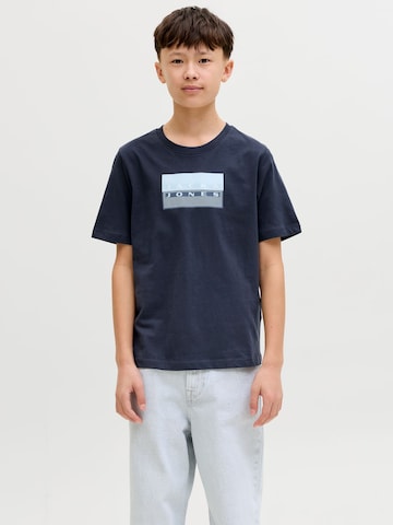 T-Shirt 'JCOFUSION DOTS' Jack & Jones Junior en bleu : devant