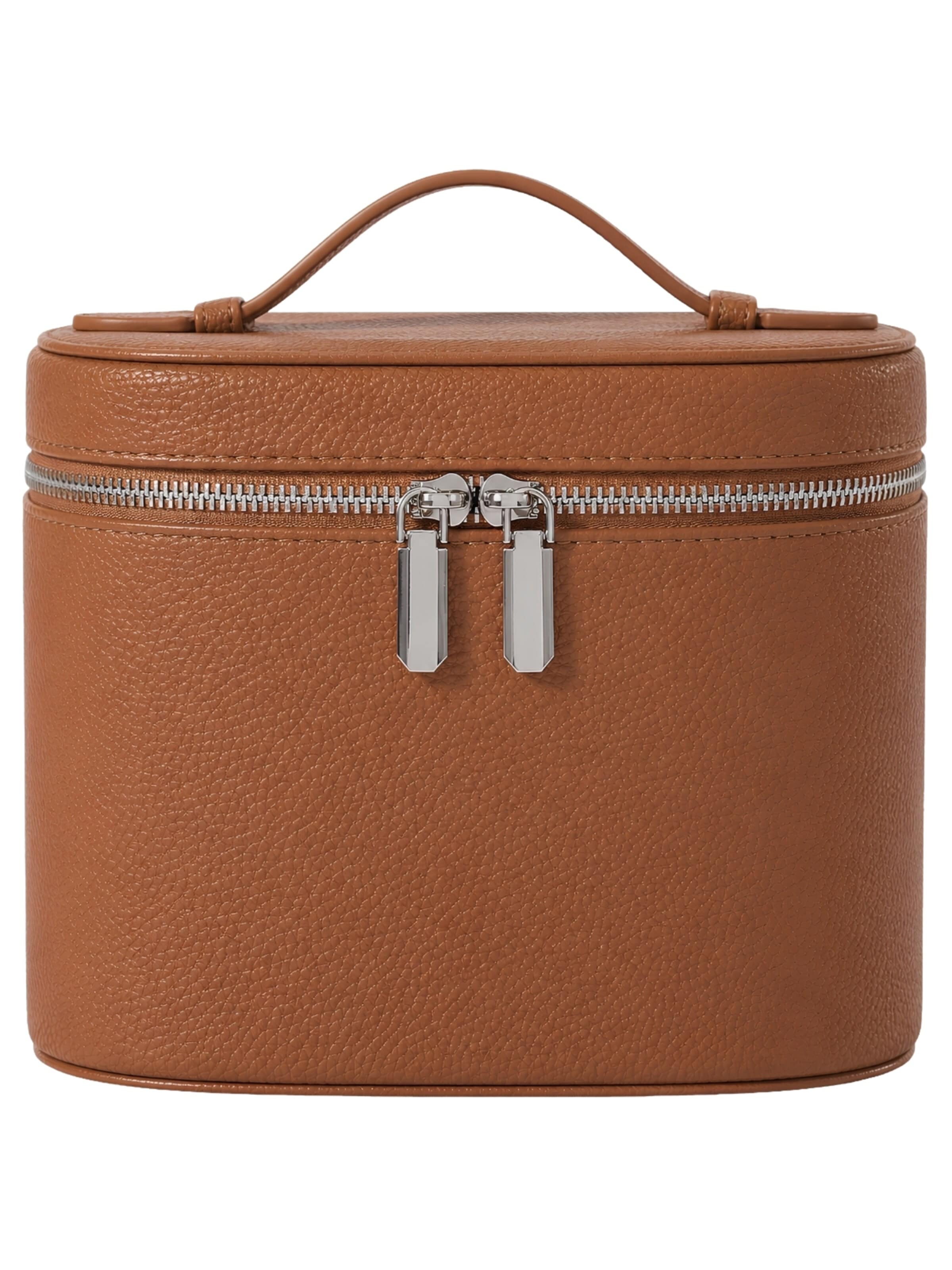 UNIQ Beauty Kozmetická taška 'Noemie Vanity Beauty Case - Brown' - Hnedá: predná strana