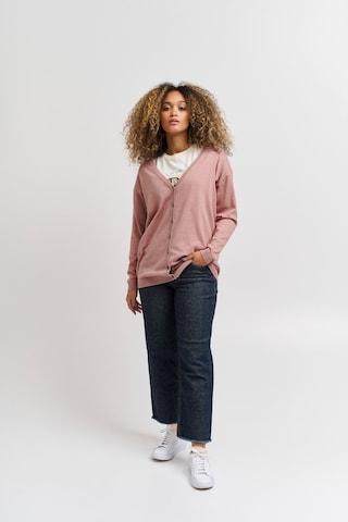 PULZ Jeans Knit Cardigan 'PZSARA' in Pink