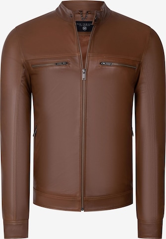 Ron Tomson Between-Season Jacket in Brown: front