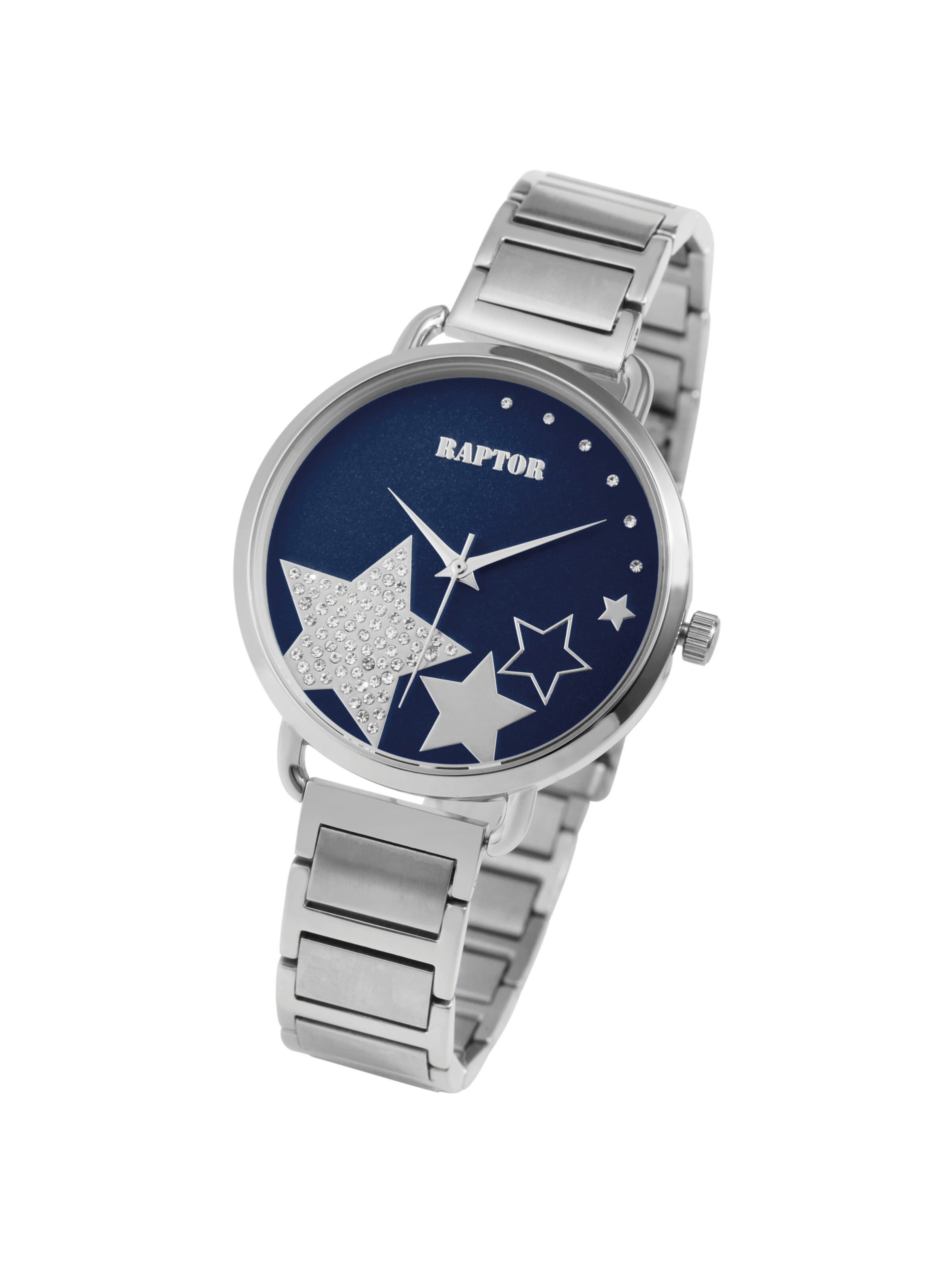 Raptor Analog Watch 'Sina, 3 ATM' in Silver: front
