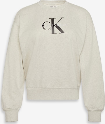 Sweat-shirt Calvin Klein Jeans en gris : devant