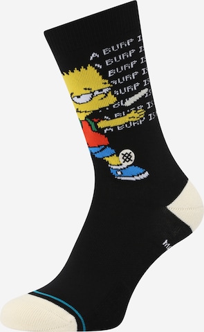 Stance Socks 'Troubled' in Black: front