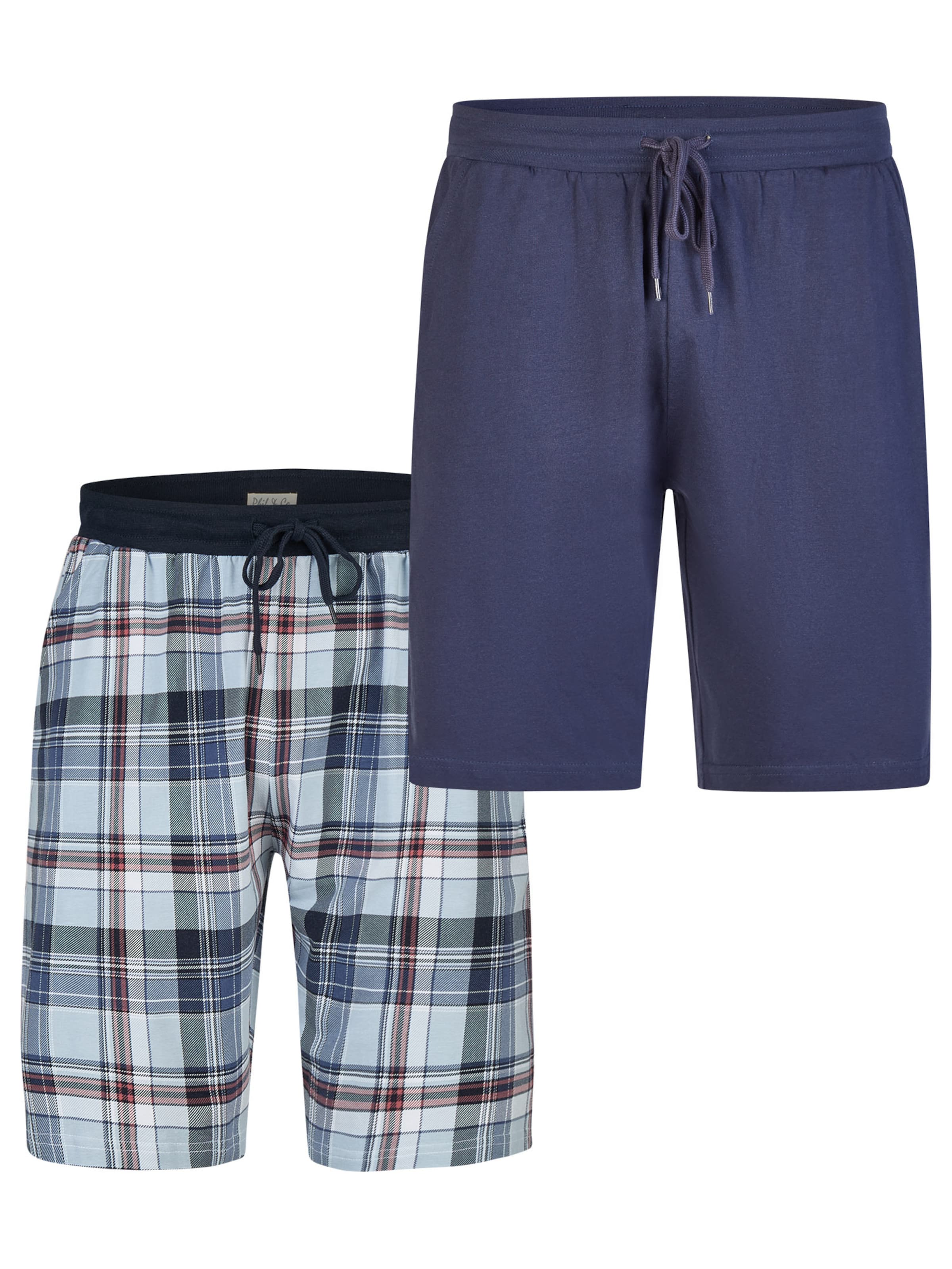 Phil & Co. Berlin Pyjamabroek ' Classic ' in Blauw: voorkant