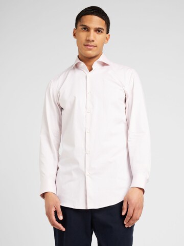 HUGO Slim fit Button Up Shirt 'Kason' in Pink: front