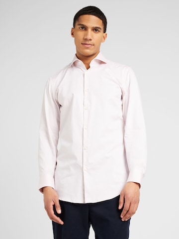 HUGO Red Slim fit Button Up Shirt 'Kason' in Pink: front