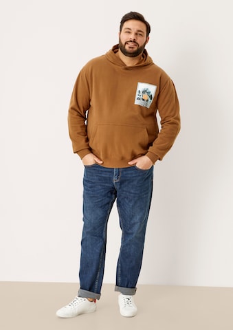 s.Oliver Men Big Sizes Sweatshirt in Brown