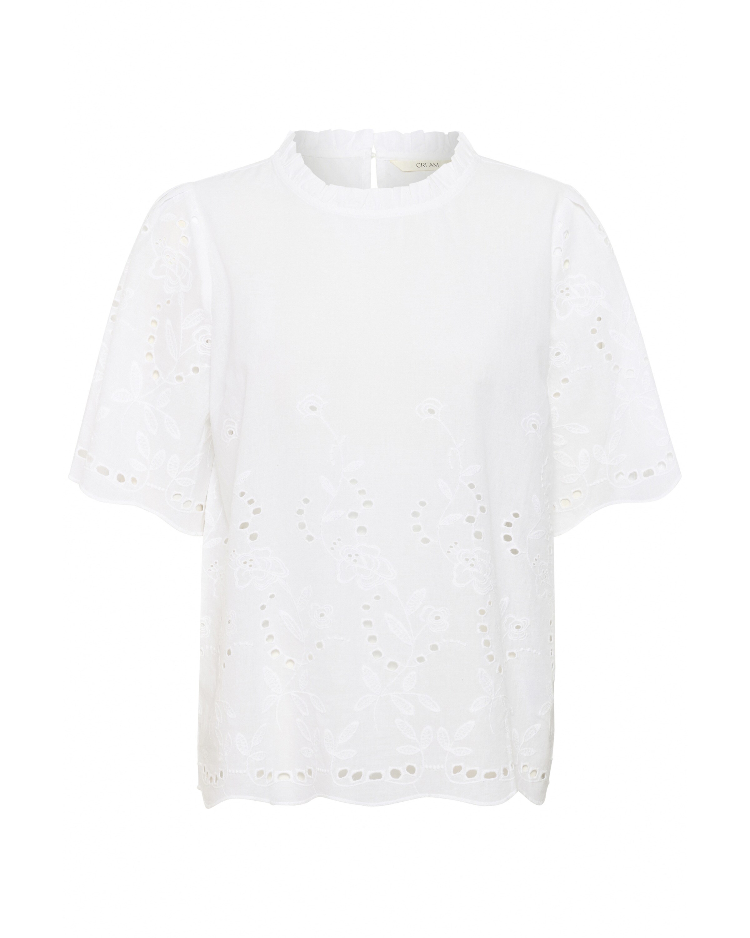 Cream Blouse 'Marikke' in Wit: voorkant