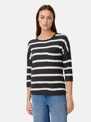 CAMEL ACTIVE Boxy Strickpullover mit 3/4-Ärmeln in Blau: Vorderseite