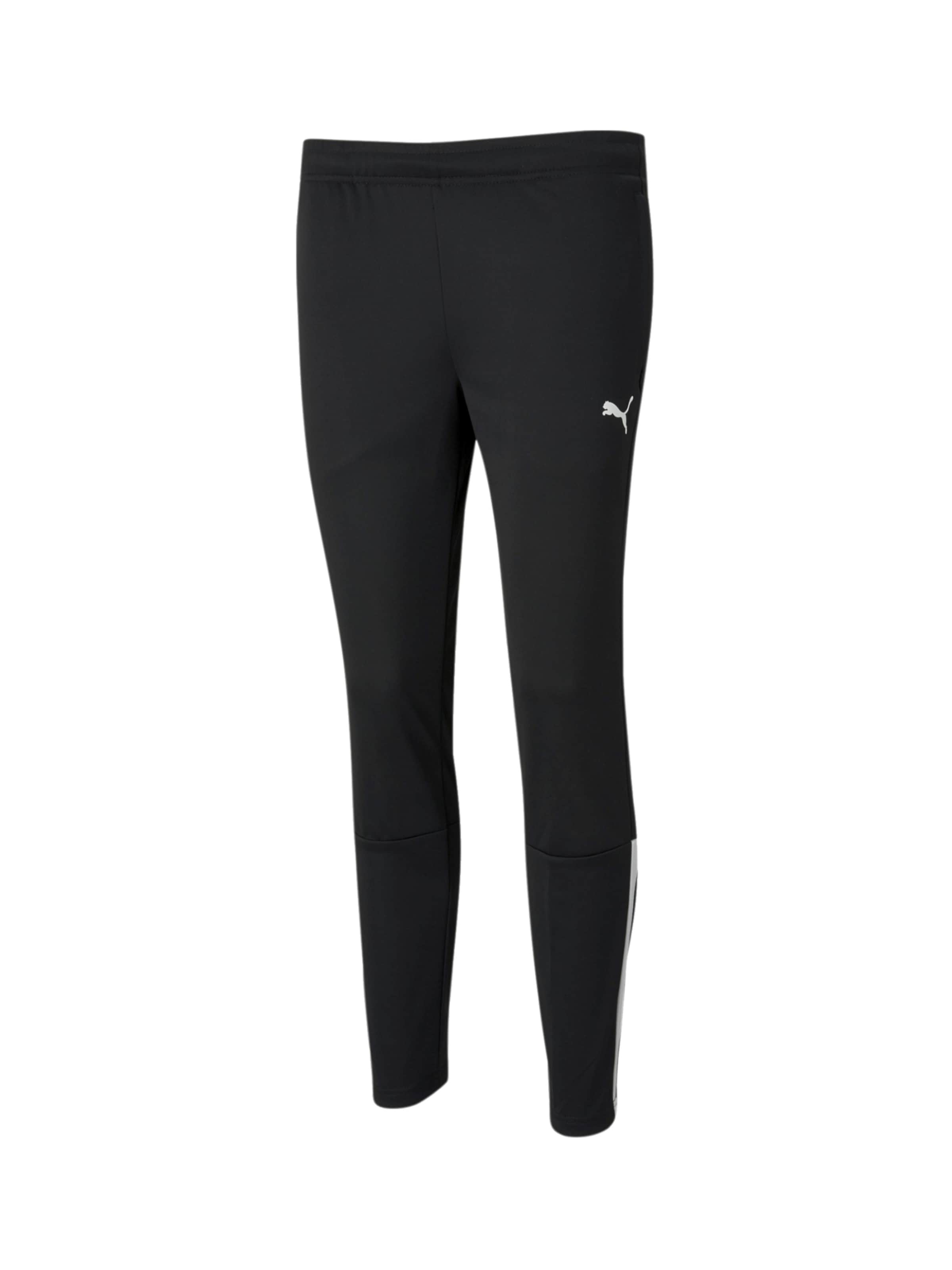 PUMA Slimfit Sporthose 'TeamLiga' in Schwarz: Vorderseite