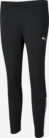 PUMA Slimfit Sporthose 'TeamLiga' in Schwarz: Vorderseite