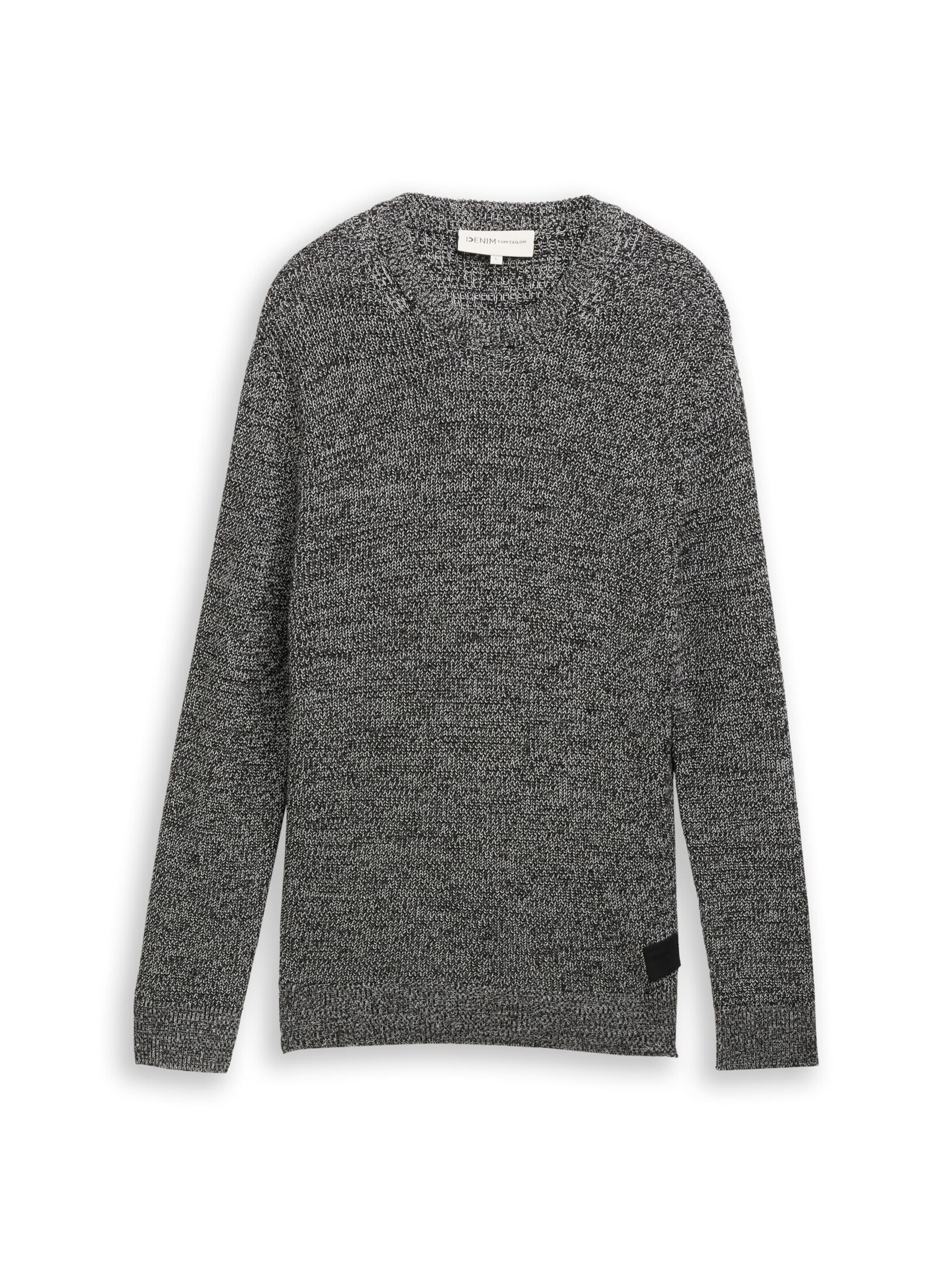 TOM TAILOR DENIM Pullover in Grau: Vorderseite