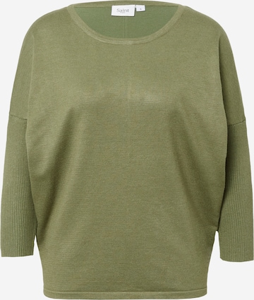 SAINT TROPEZ Sweater 'Mila' in Green: front