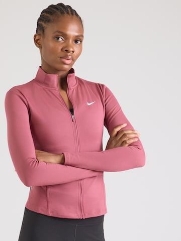 NIKE Спортивная кофта 'One' в Ярко-розовый: спереди