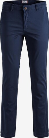 Coupe slim Pantalon chino 'Marco' Jack & Jones Plus en bleu : devant