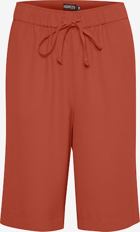 SOAKED IN LUXURY Loose fit Pants 'Shirley' in Orange: front