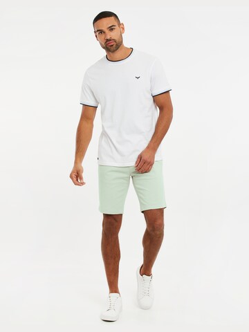 Coupe slim Pantalon chino 'Northsea' Threadbare en vert