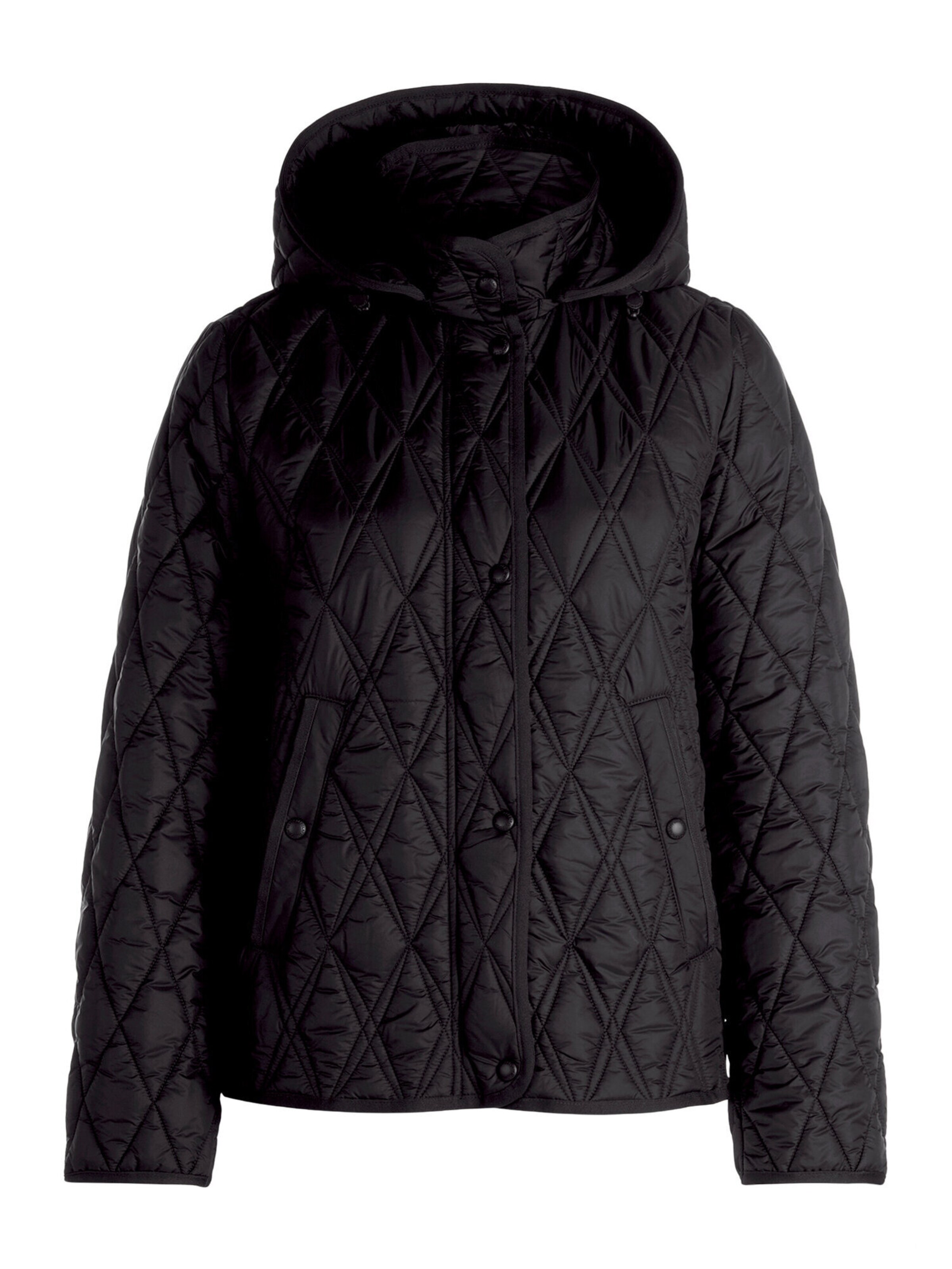 Betty Barclay Outdoorjacke mit abnehmbarer Kapuze in Schwarz: Vorderseite