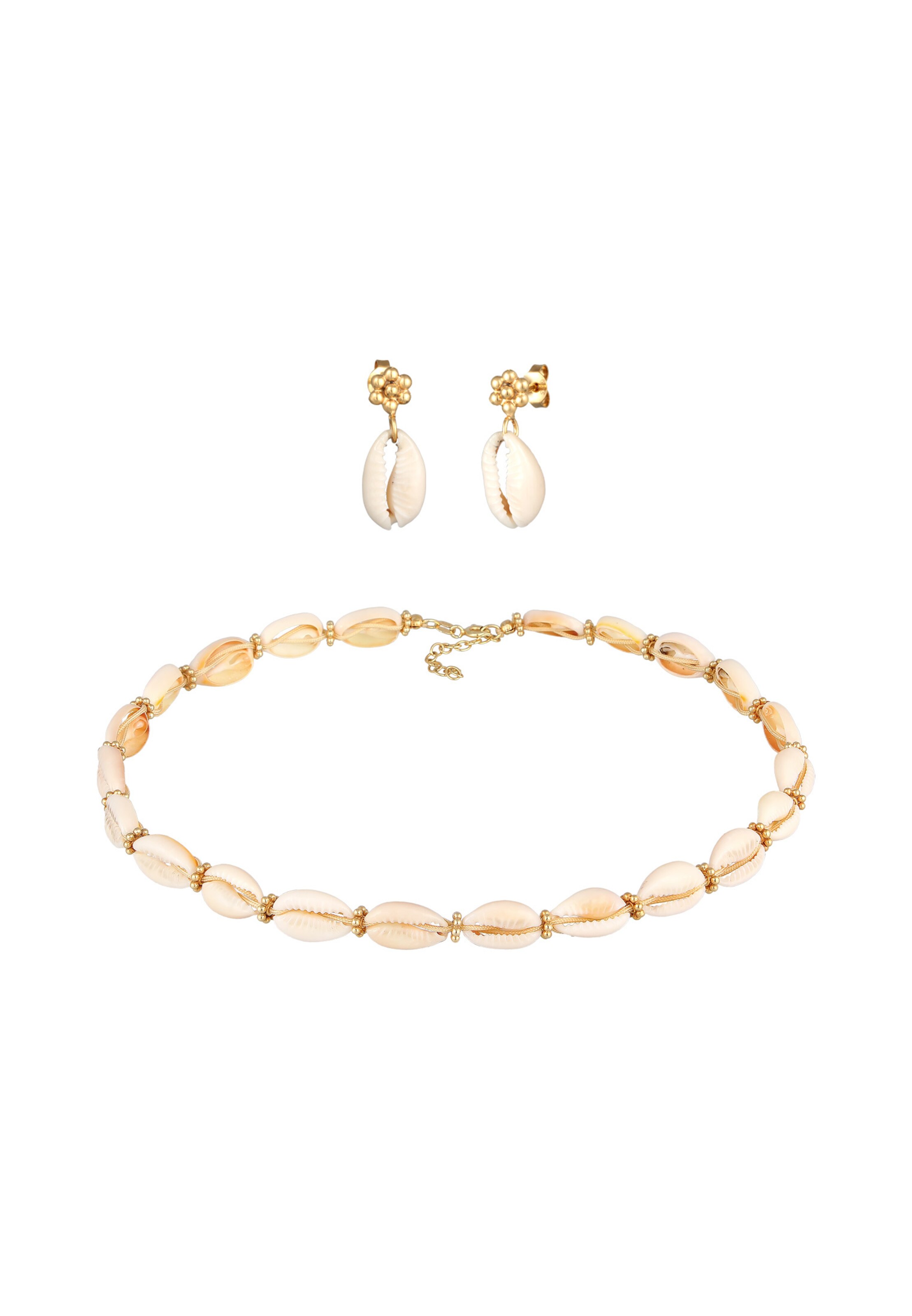 ELLI Jewelry set in Gold: front