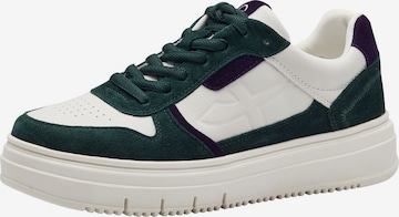 Baskets basses Tamaris en vert : devant