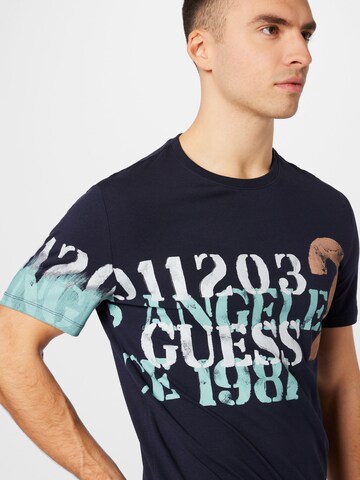 T-Shirt GUESS en bleu