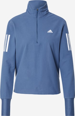 ADIDAS PERFORMANCE Athletic Sweatshirt in Blue: front