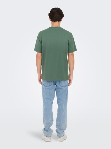 T-Shirt 'Levi' Only & Sons en vert