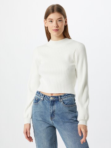 GLAMOROUS Sweter w kolorze biały: przód