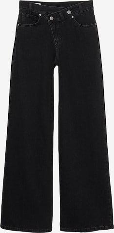 Pull&BearWide Leg/ Široke nogavice Traperice - crna boja: prednji dio