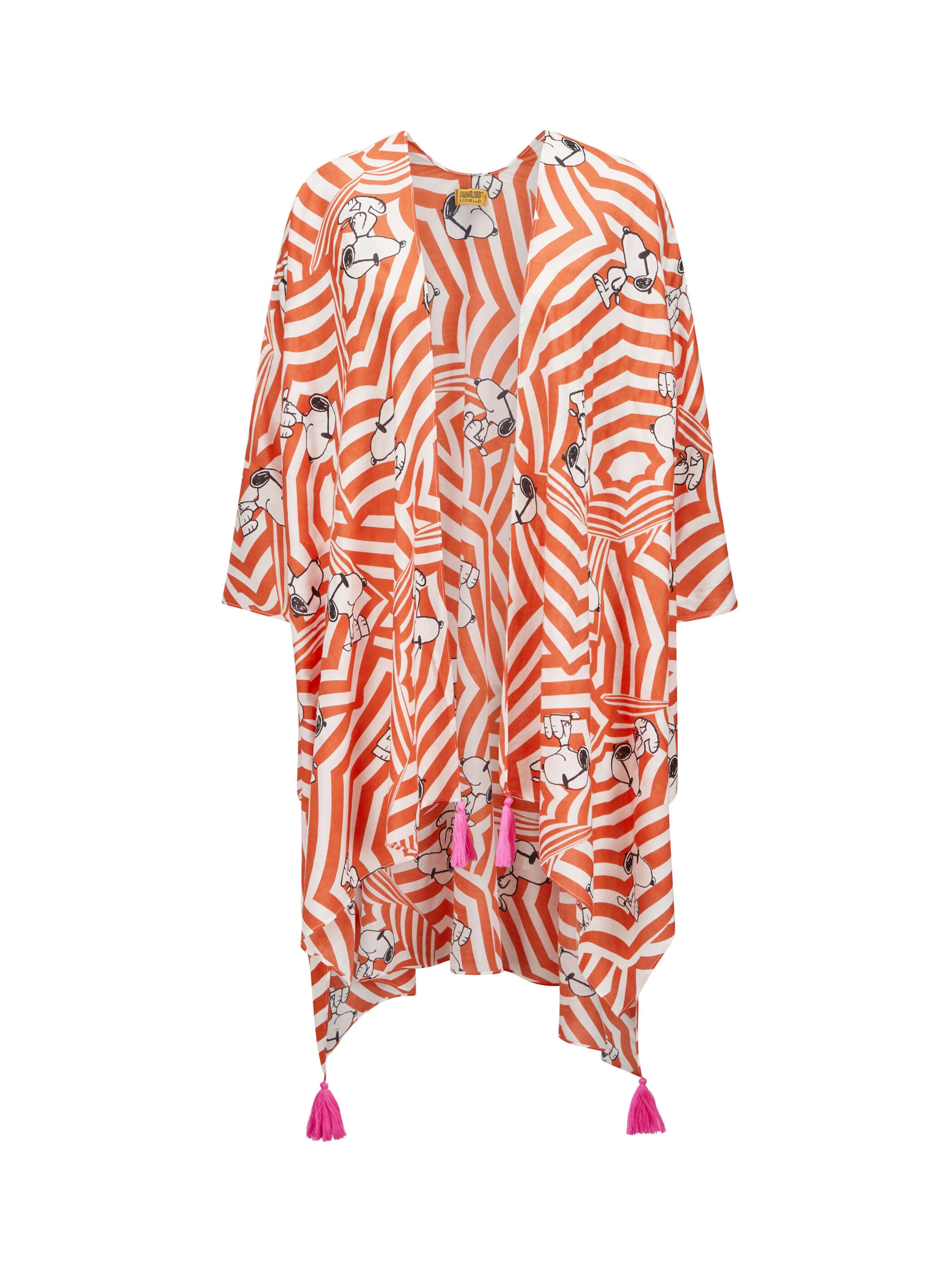 CODELLO Poncho mit Snoopy-Print in Rot: Vorderseite