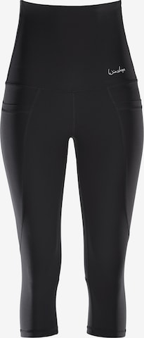 Winshape Slimfit Sportovní kalhoty – černá: přední strana