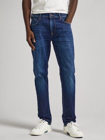 Pepe Jeans Slimfit Jeans in Blauw: voorkant