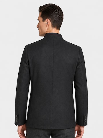 ALLTHEMEN Winter Coat 'Eiskante' in Black