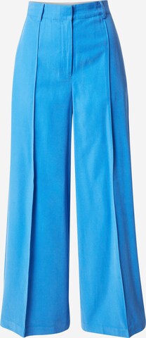 Atelier Rêve Wide leg Trousers with creases 'IRLEONO' in Blue: front