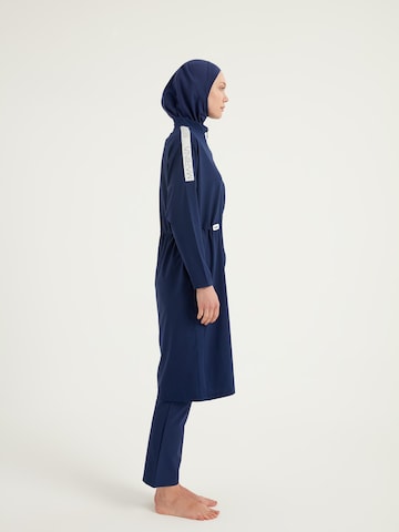 MARINA High neck Baddräktsklänning 'Marina Aufschrift M2507-2' i blå