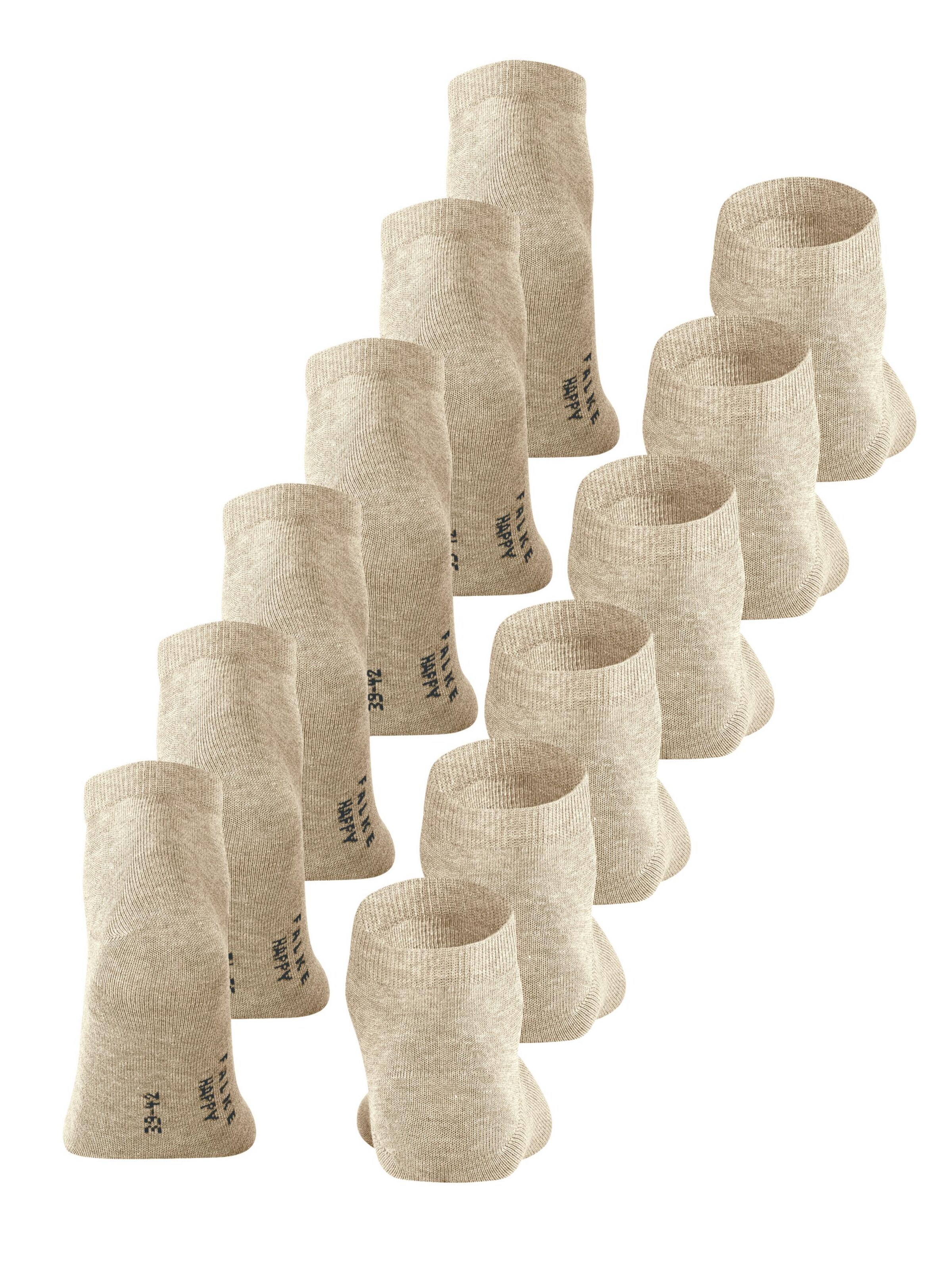 FALKE Socks 'Happy 6-Pack' in Beige