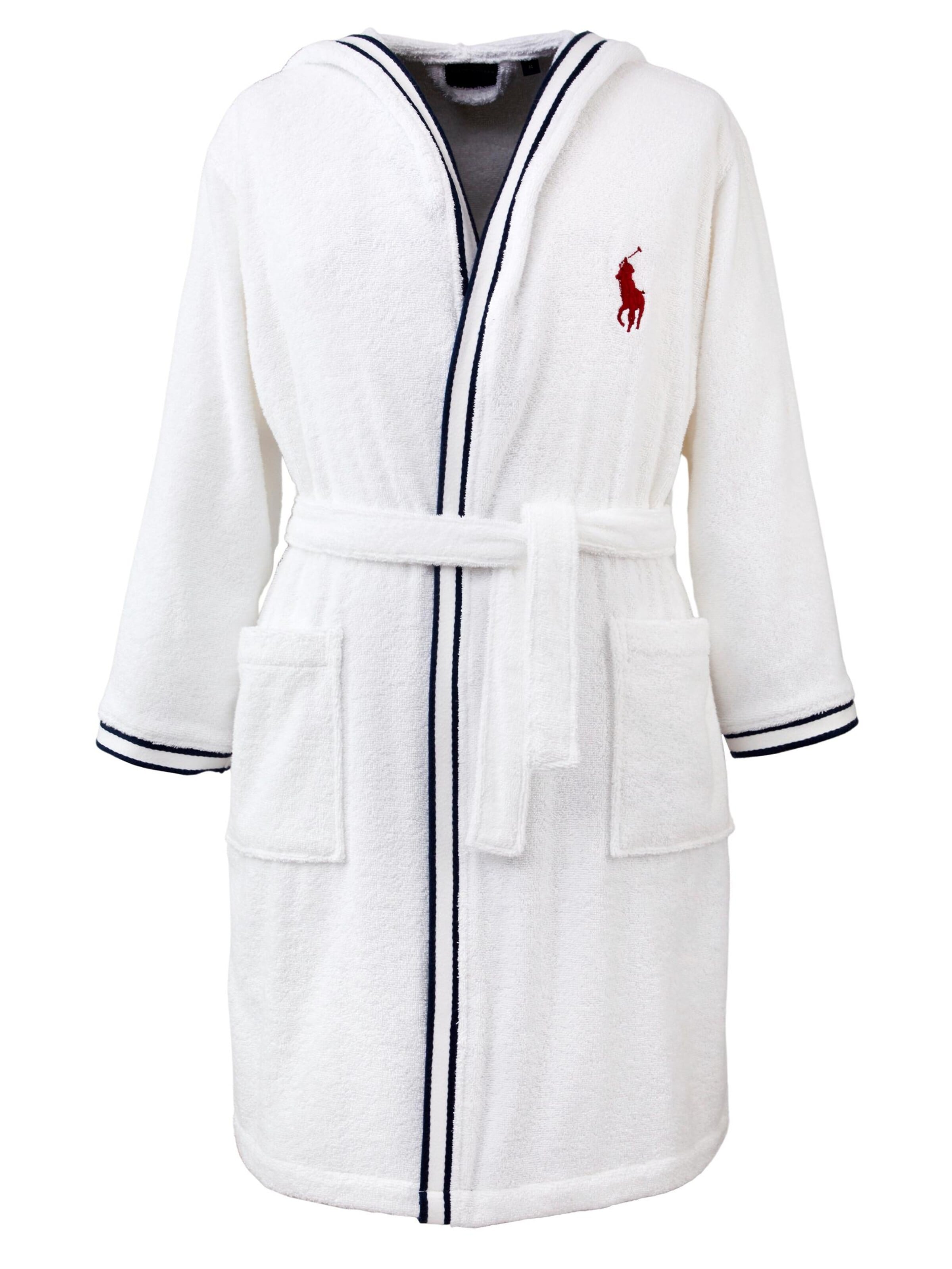 Ralph Lauren Home Long Bathrobe 'RYLAN' in Blue: front