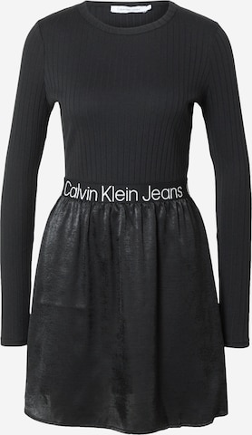 Calvin Klein Jeans Jurk in Zwart: voorkant