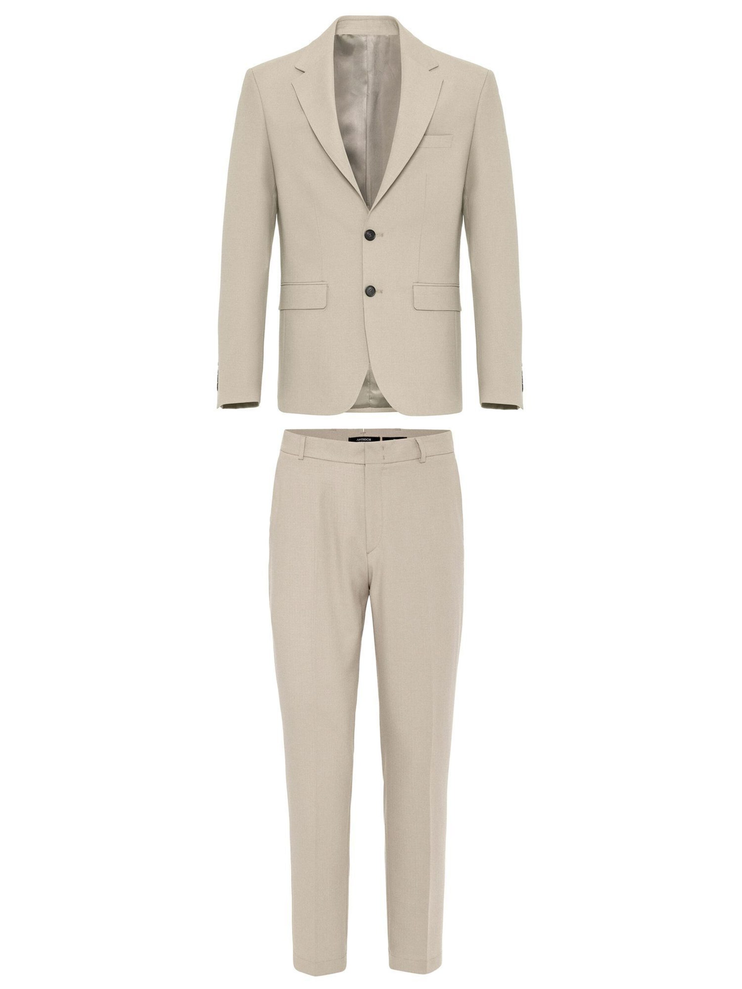 Antioch Slimfit Κουστούμι σε μπεζ: μπροστά