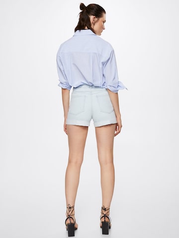 MANGO Regular Shorts 'Mom' in Blau