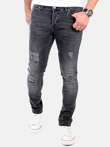 Reslad Jeans 'Jeans Destroyed Stretch Denim' in Black: front