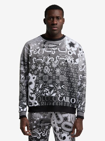 Carlo Colucci Sweatshirt 'De Chirico' in Zwart: voorkant