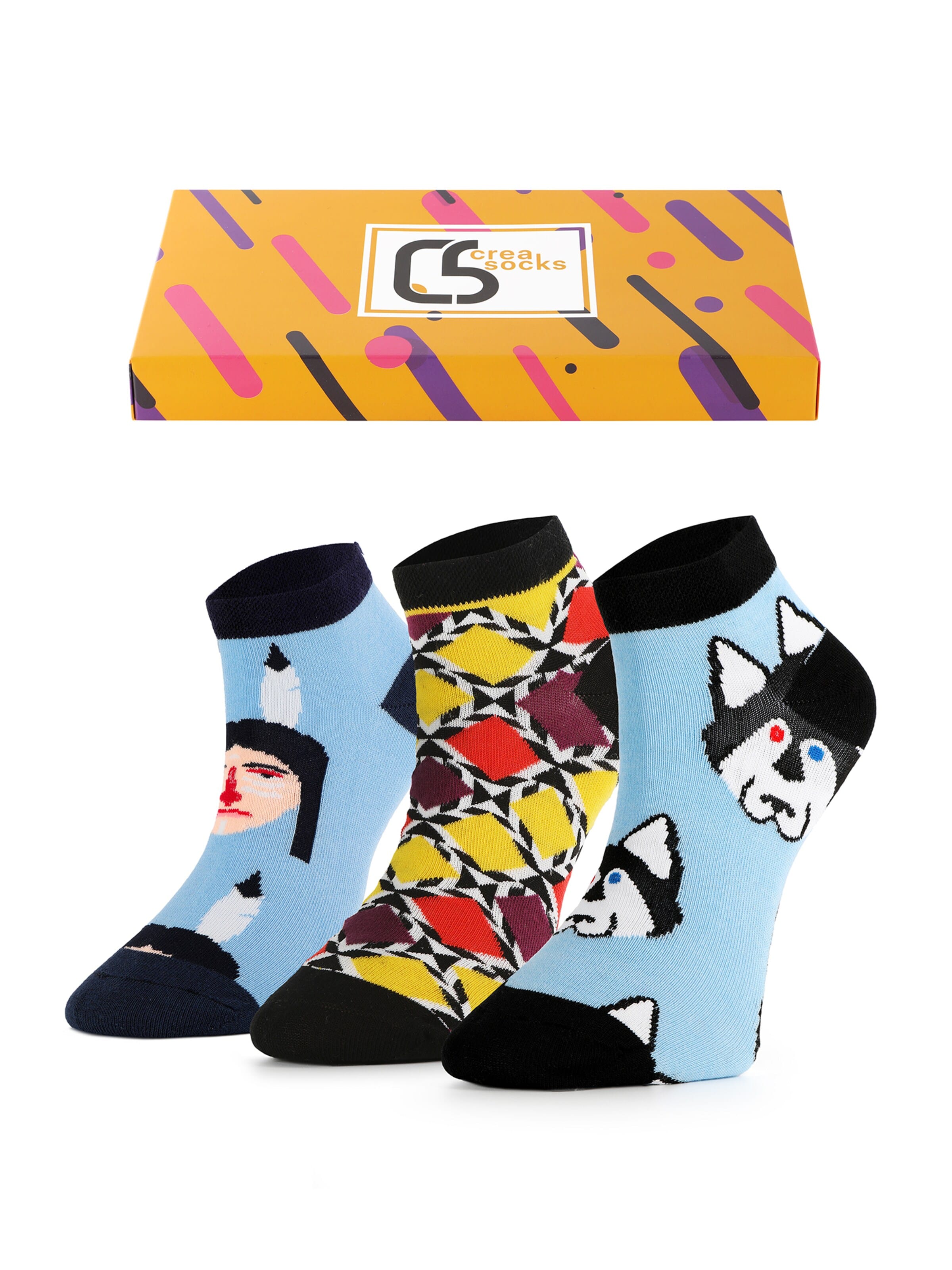 Crea Socks Avokassukat 'Mohikaner' värissä monivärinen: etupuoli